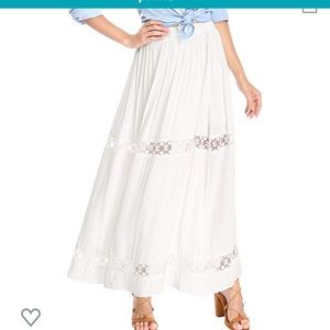 Allegra K cream colored maxi skirt—Large NWT